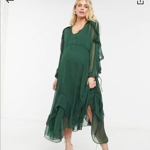 ASOS green maternity dress NEW never worn